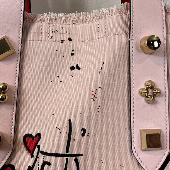Christian Louboutin Frangibus Canvas & Leather Shopping Tote. - Picture 14 of 16